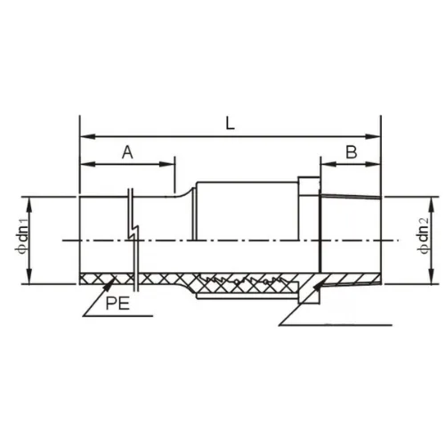 Переход ПЭ-Латунь 75х2*1/2" НР (с наружной резьбой)